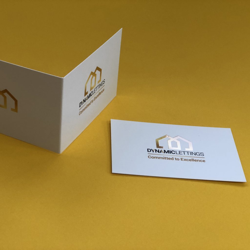 Spot UV Gloss Folded Business Card